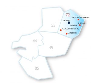 Carte Sarthe CFA